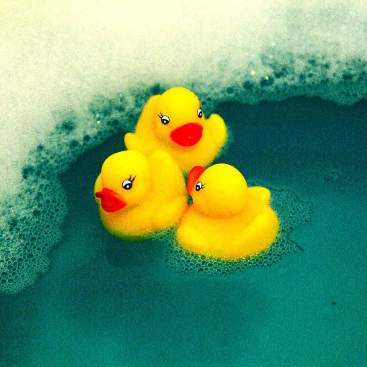 Novelty Place 12-48 Pcs Float Rubber Duck Ducky Baby Bath Toy for Kids Novelty Place Does Not Apply - фотография #5