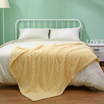 Flannel Fleece Throw Blanket 60x80 inches Hexagon Jacquard Decorative Fuzzy B... Excervent Does not apply - фотография #5