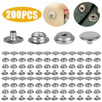 200X Snap Fastener Stainless Steel Boat Canvas Screw Press Stud Cover Button Kit EEEKit Does Not Apply