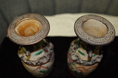 Vases Kangxi Period Style Pair of Crackled Enamel Glaze Antique circa 1890 S3380 Без бренда - фотография #6
