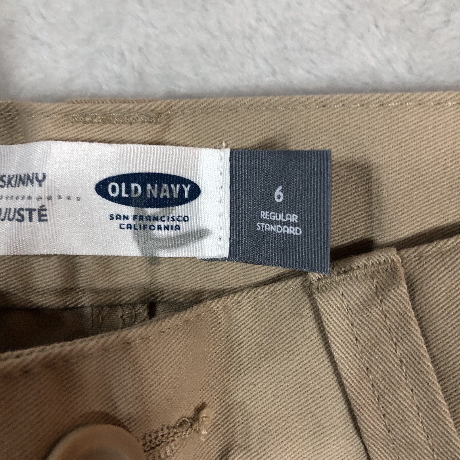Old Navy Boys Tan Khaki Adjustable Waist Skinny Uniform Pants Size 6 Slacks NWT Old Navy - фотография #7