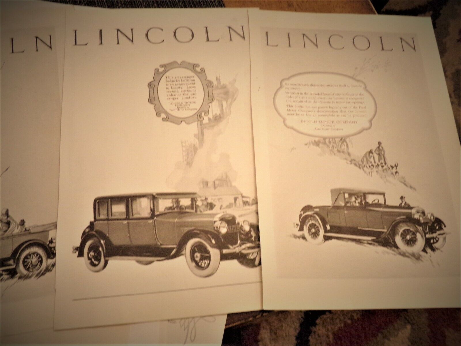 1910-1930 Lincoln Cars, Automobile Advertising Print, Re-Sell 25 Collectible ads Без бренда Cabriolet - фотография #7