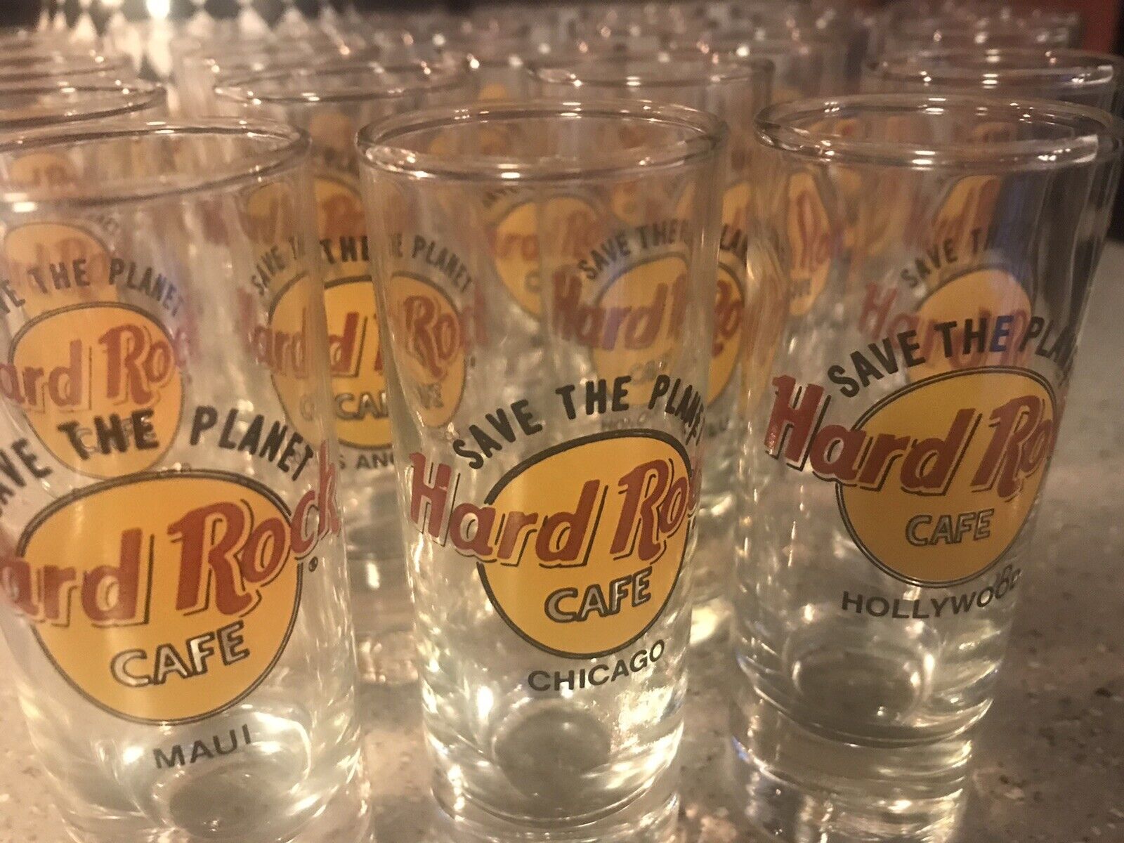 Hard Rock Cafe Lot of 26 Shot Glasses 4" Various Cities 1999 and Prior Без бренда - фотография #6