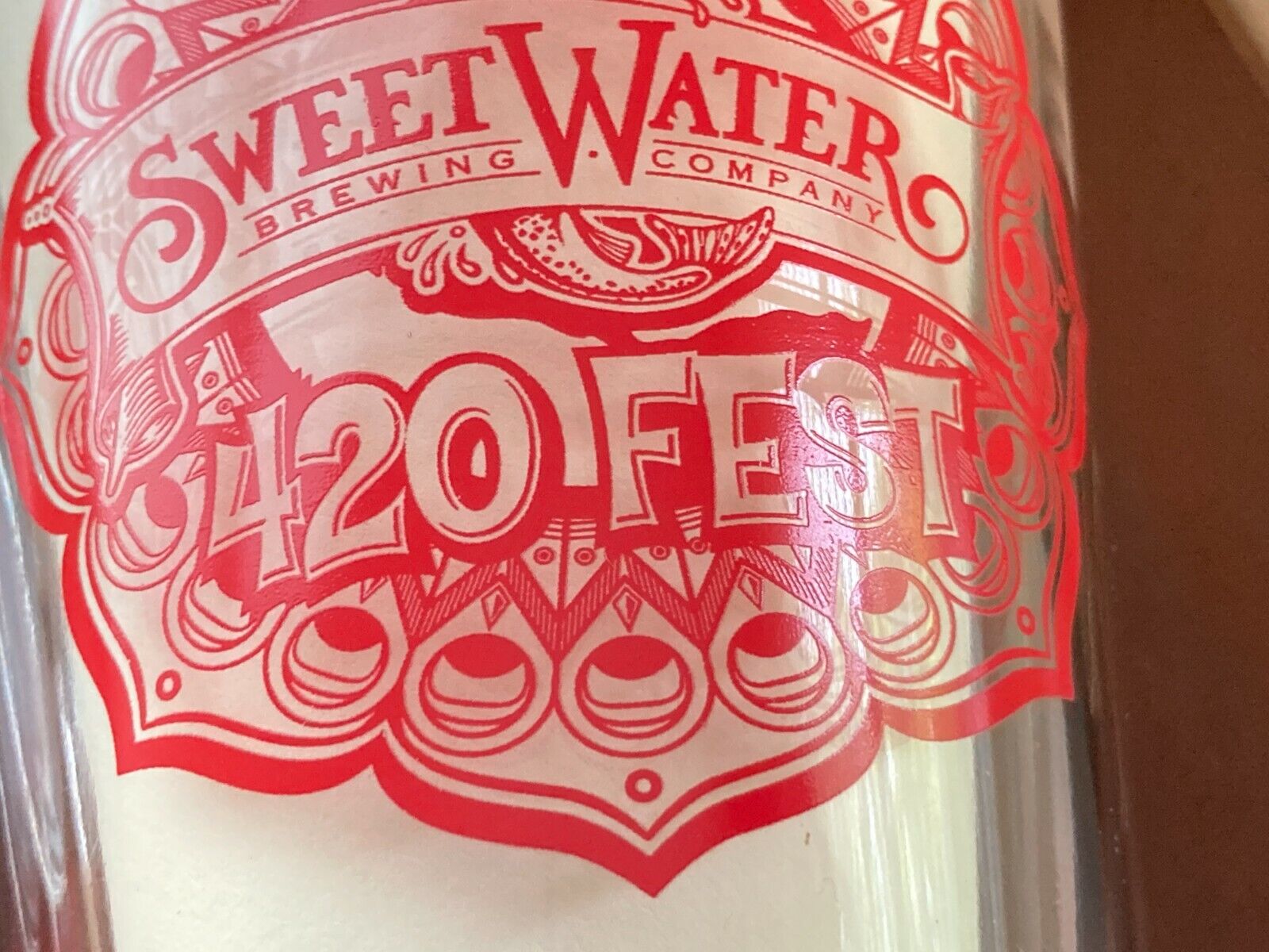 Sweet Water Brewing Company 420 Fest Pint Glasses Set Lot of 9 Red Graphics Sweet Water Brewing Company - фотография #9