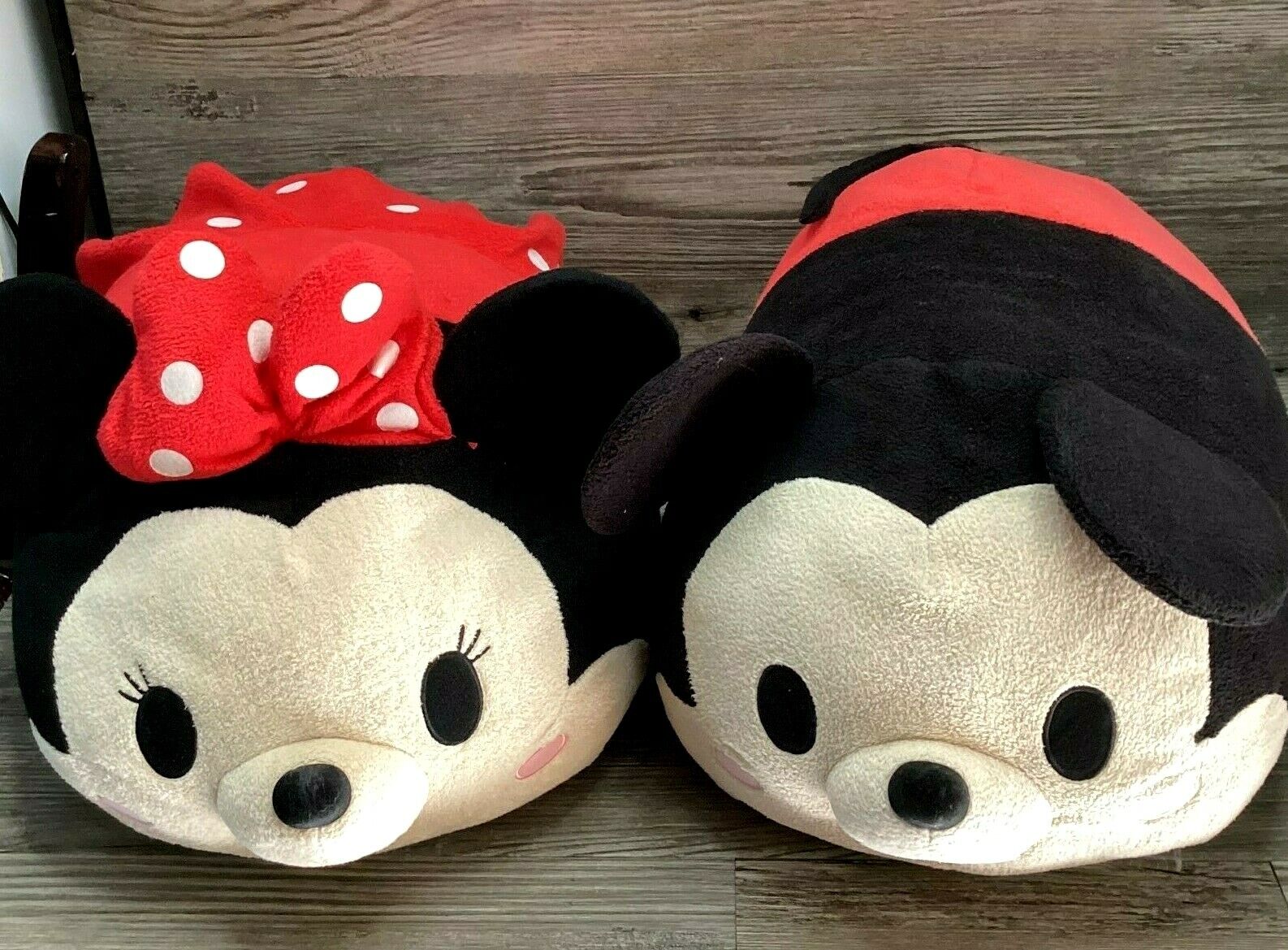 48cm + 50cm Disney Tsum Tsum Mickey & Minnie Mouse Plush Cushion Pillow Toy Lot Disney Does Not Apply - фотография #2