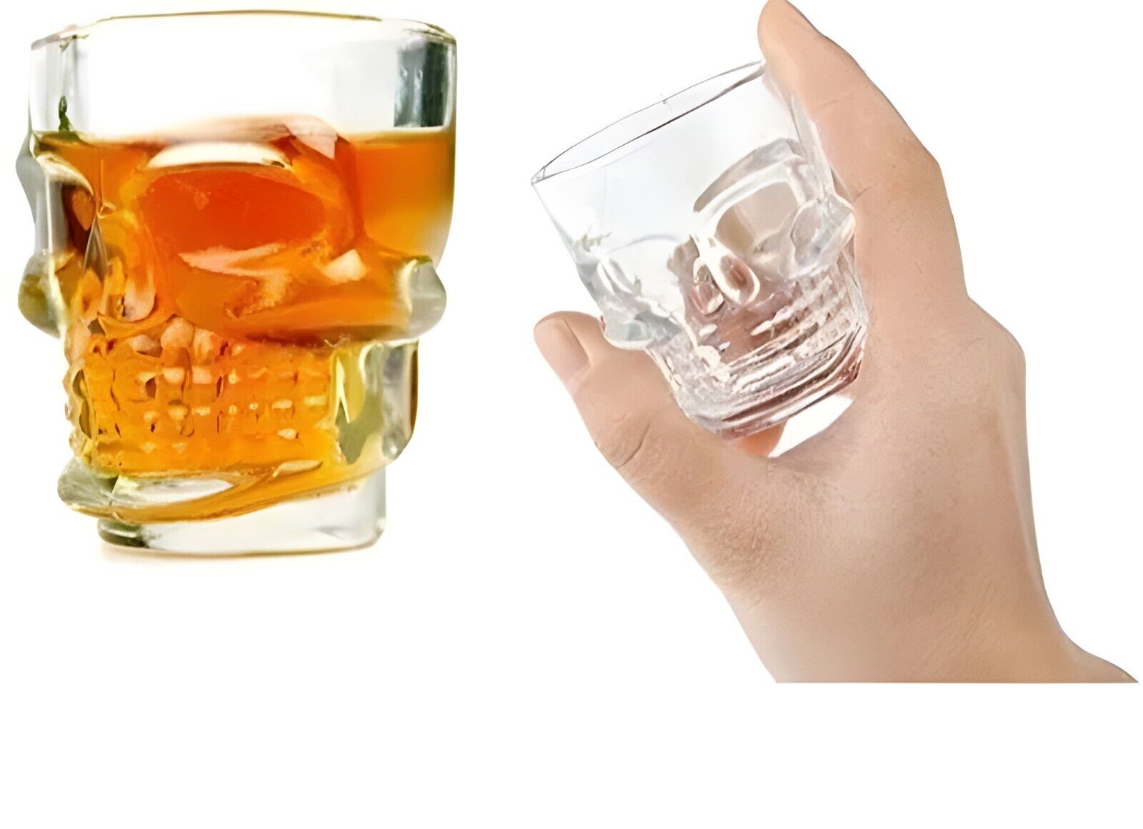 4 Skull Head Shot Glass Cup Wine Mug Beer Glass Mug Crystal Whisky Vodka Cup TD - фотография #2