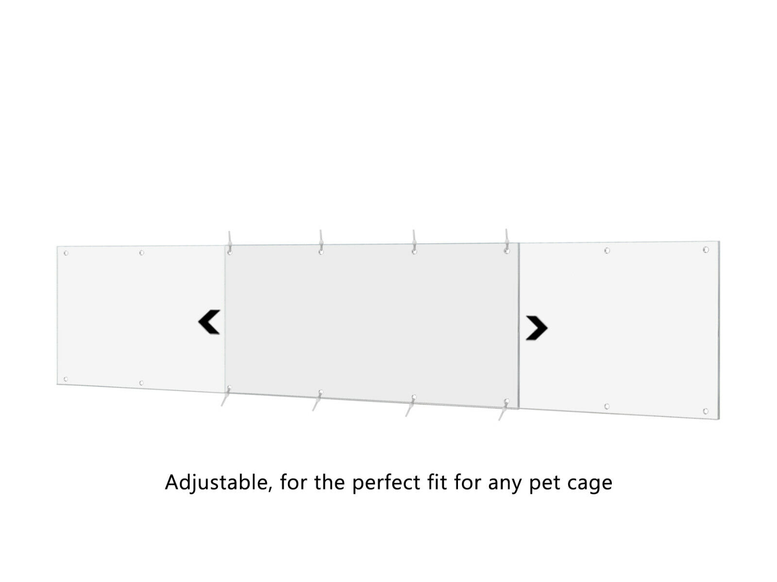 Side Pet Cage Liners Adjustable Bendable Cut to Fit 12 Holes  14" x 4.5" Pack 4 Marketing Holders Urine Guards - фотография #2