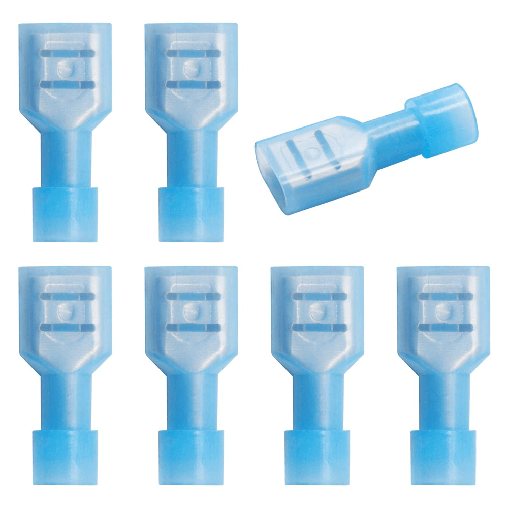 100PCS Fully Insulated Blue Female Electrical Spade Crimp Connector Terminals Unbranded Does Not Apply - фотография #6
