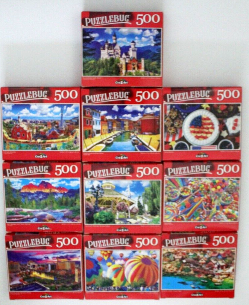 Jigsaw Puzzles 500 Pieces 10-Pack # 301 Hard 18 X 11 Puzzlebug Puzzlebug CraZart