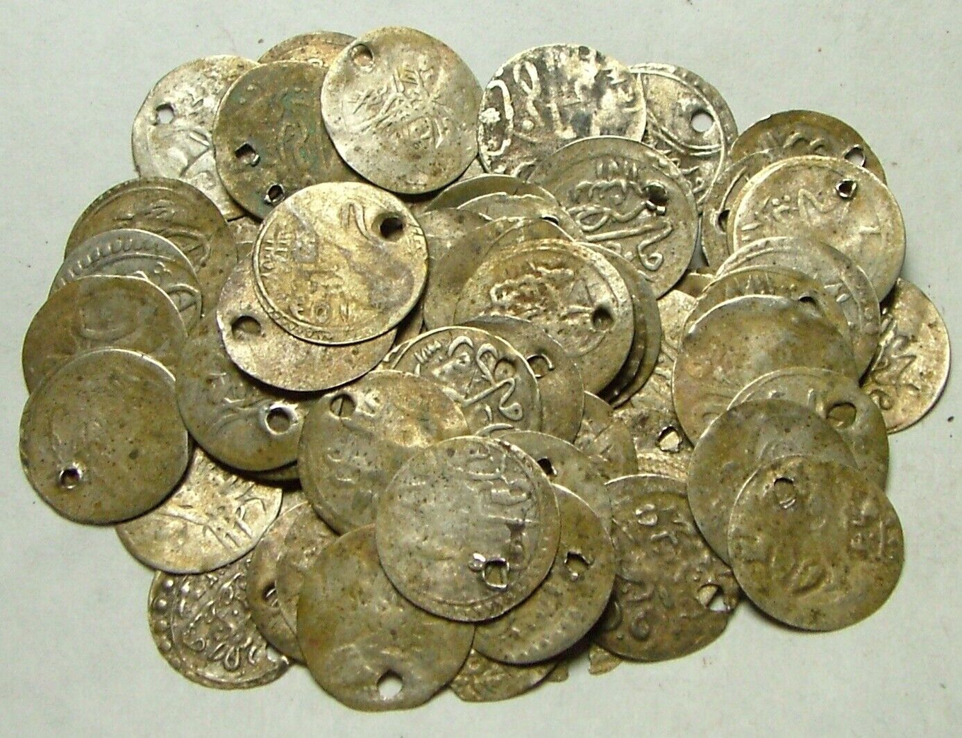 Lot 5 original Islamic silver para coins/Ottoman Empire Abdul Hamid Selim Mahmud Без бренда - фотография #8