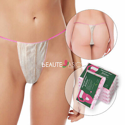 60 Pcs Disposable Bikini Thong Panties Underwear with Cotton Gusset (DP101x5) Palmbay Limited DP101x5