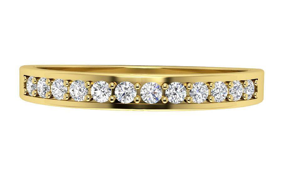 Natural Diamond Wedding Anniversary Ring I1 G 0.25 Ct Prong Set 14K Yellow Gold Diamond For Good Does not apply - фотография #11