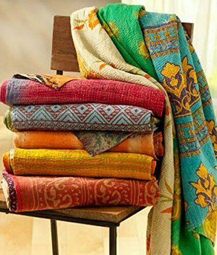 Wholesale 10 Pc kantha Quilt Vintage Handmade Bedspreads Throw Ralli Blanket  Handmade Does Not Apply