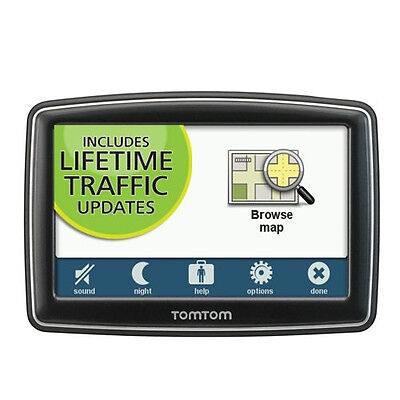 New TomTom XL 350T 4.3-Inch Black Portable GPS Receiver Lifetime Traffic Edition TomTom XL 350T