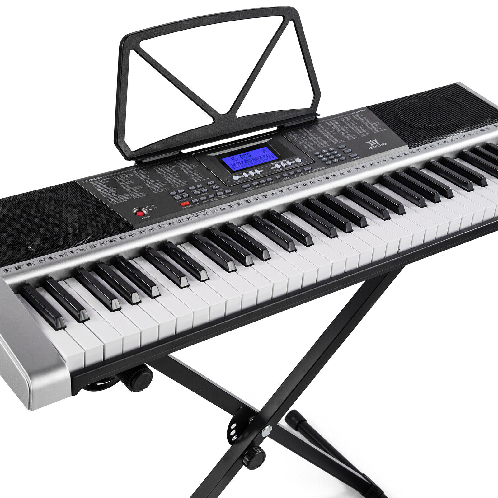 New Portable 61 Key Electronic Keyboards Piano LCD Screen w/Headphone,Microphone Mustar S6010300 - фотография #13