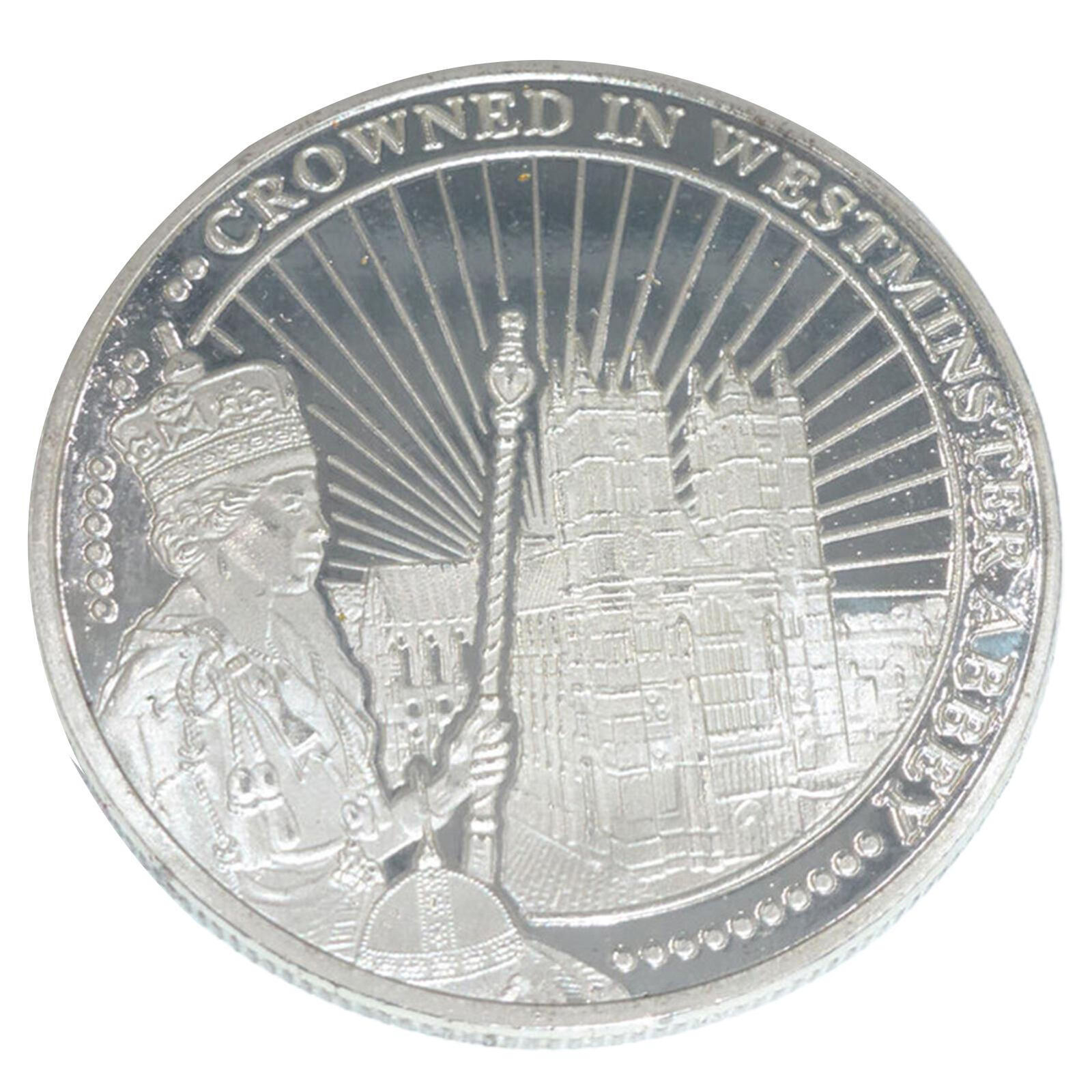 Commemorative Coin HM Queen Elizabeth II Platinum Jubilee (Purple/Silver) 2022 Без бренда - фотография #9