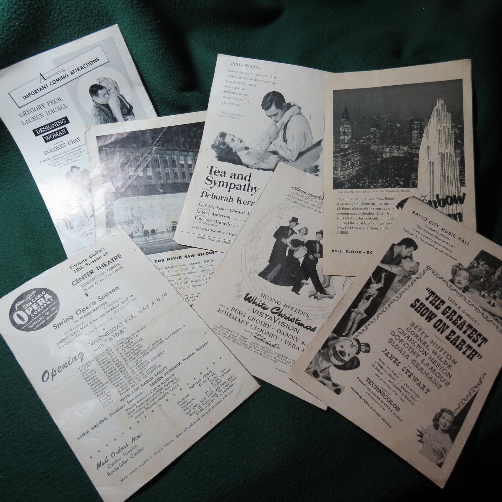Lot of 7 RADIO CITY MUSIC HALL PROGRAMS "Showplace" - 1949-1957 Без бренда - фотография #10