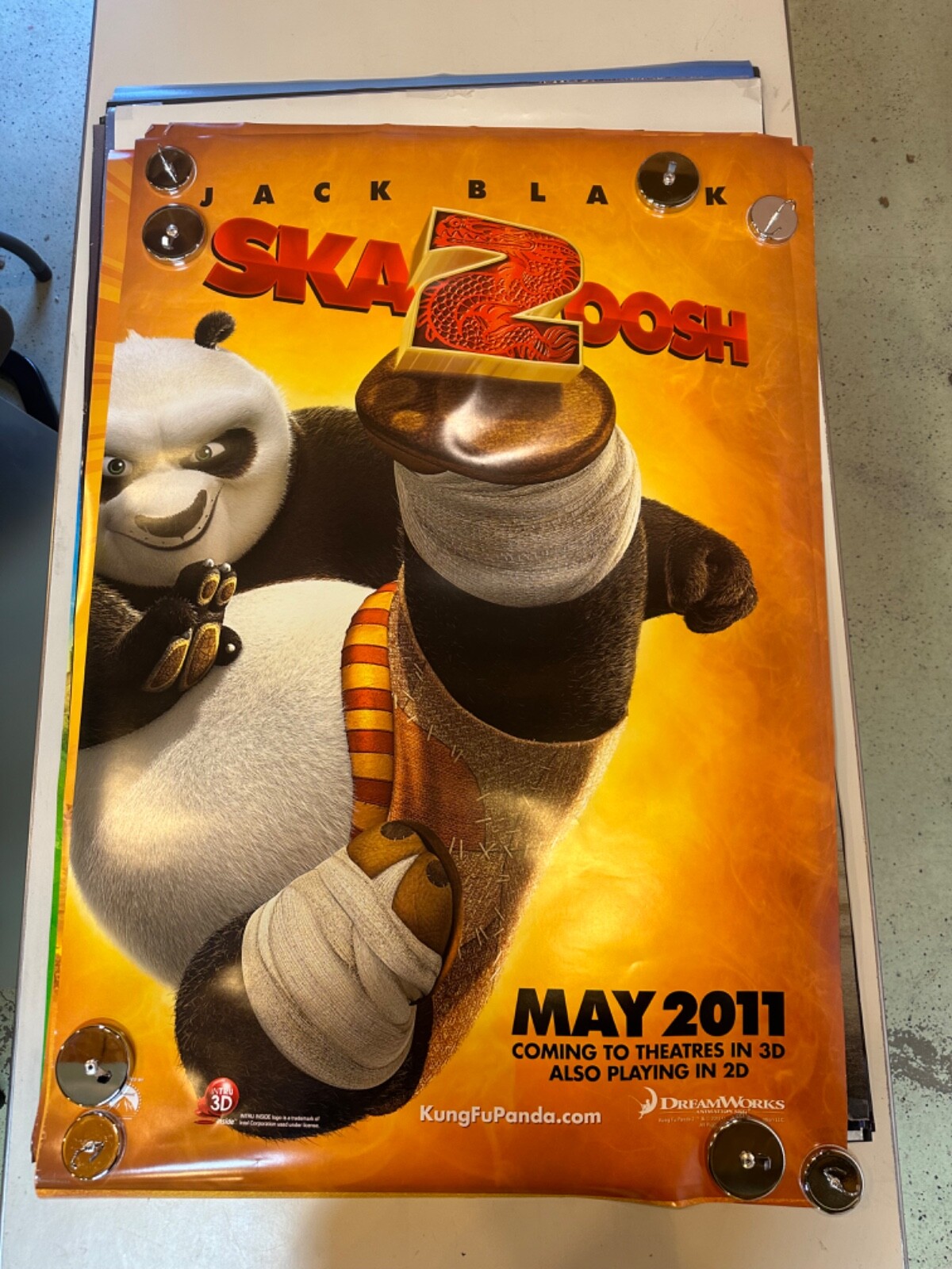 KUNG FU PANDA 2 great 27x40 D/S movie poster Без бренда