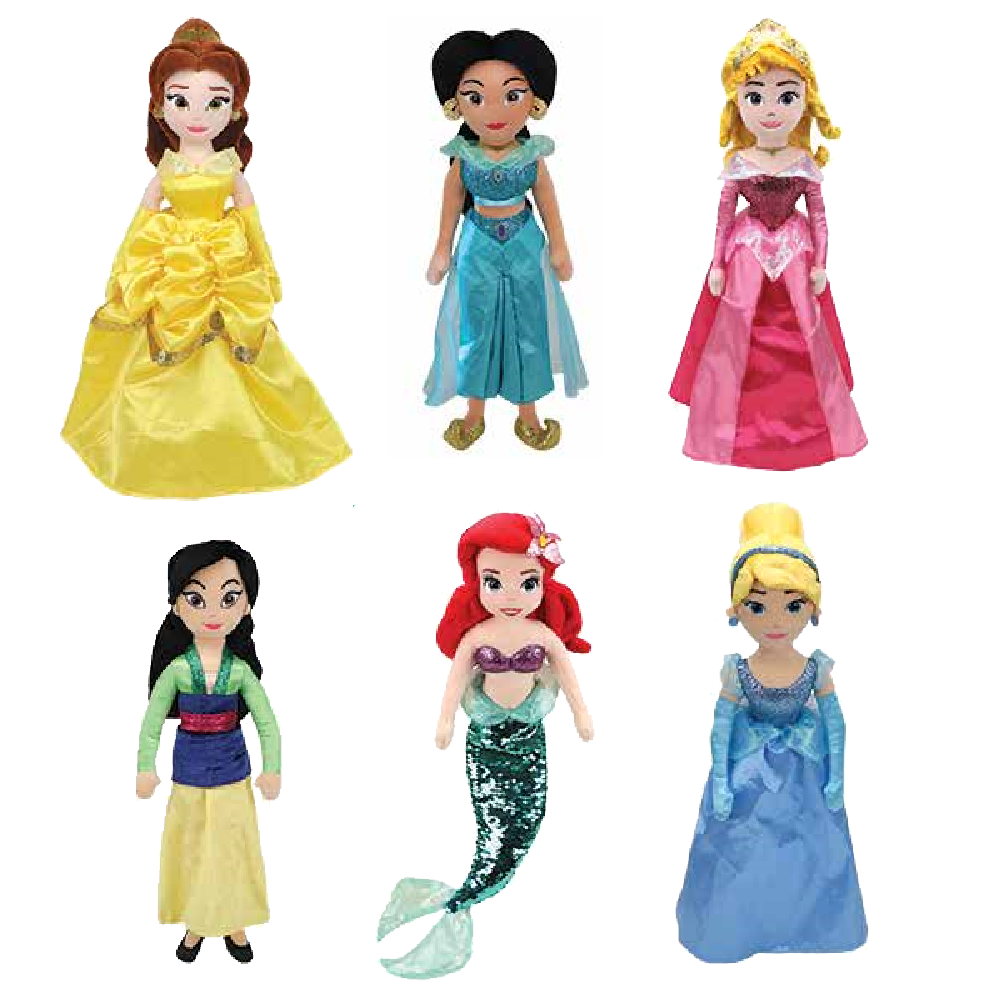 Ty Beanie Buddies Disney Princesses Ariel Aurora Belle Cinderella Jasmine Mulan Ty, Inc.