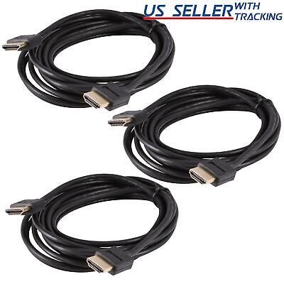(3-Pack) 10FT Ultra Slim Thin HDMI Cable for BLURAY HDTV LCD HD TV 1080P 3X Unbranded/Generic JPQ-HT10-3PK