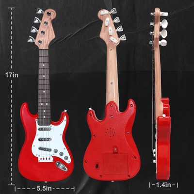 JING SHOW BUSSINESS 16 Inch Guitar Toy for Kids, 4 Strings Electric Guitar Mu... JING SHOW BUSSINESS 8821 - фотография #5