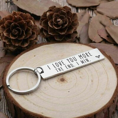 Stainless Steel I Love You More The End I Win Keychain Gift for Couples Lover Unbranded Does Not Apply - фотография #4