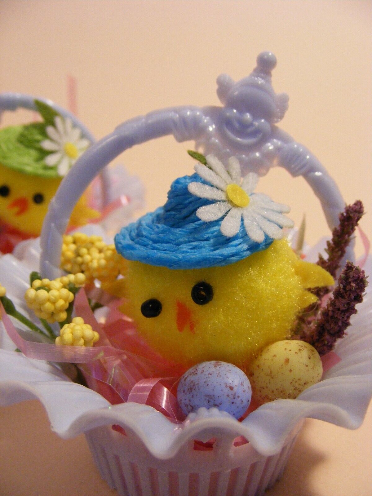 Vintage Easter nutcup arrangements bunnies chicks Без бренда - фотография #5