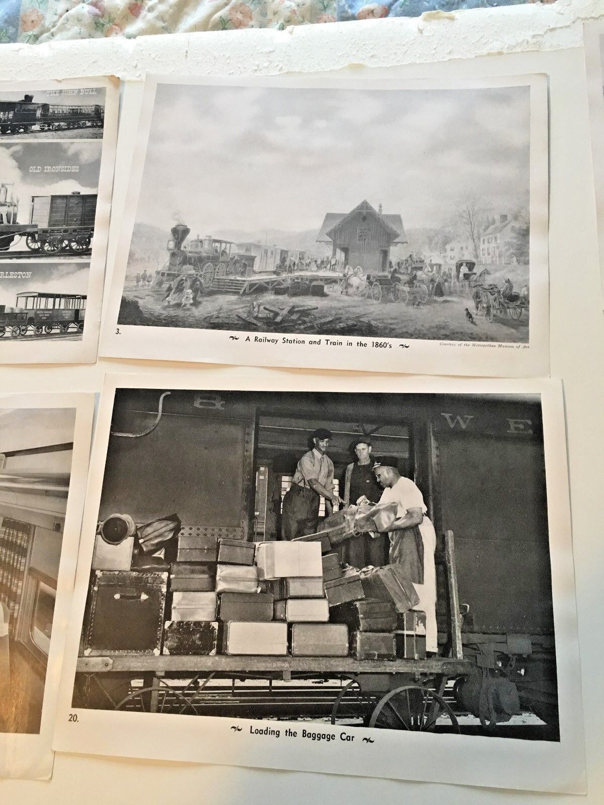 Vintage Black & White Locomotive Prints Set of 14 prints Без бренда - фотография #4