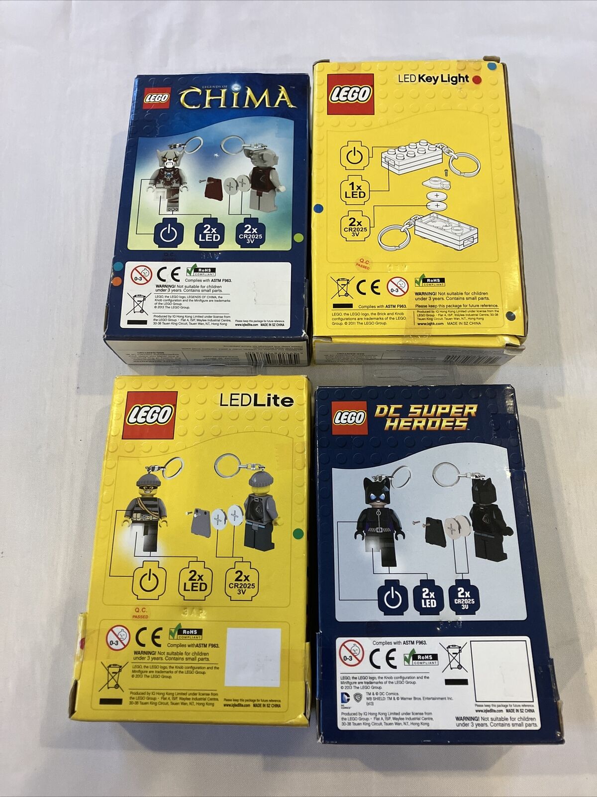 Lot Of 4 Factory Sealed Lego Led Lite Keychains - China Cateoman Brick Robber LEGO - фотография #2