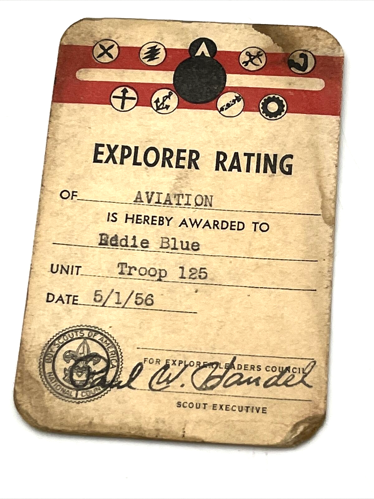 VTG Boy Scout 1950's Ohio Area Certificates of Membership & Explorer Rating Card Без бренда - фотография #5