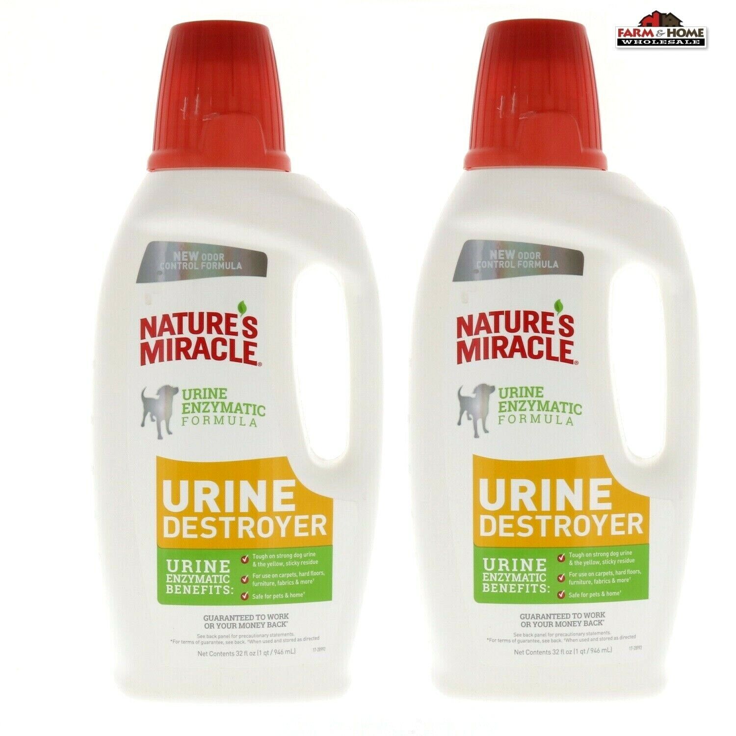 (2) Nature's Miracle Dog Pet Floor Urine Destroyer 32oz ~ New Nature's Miracle B1822520