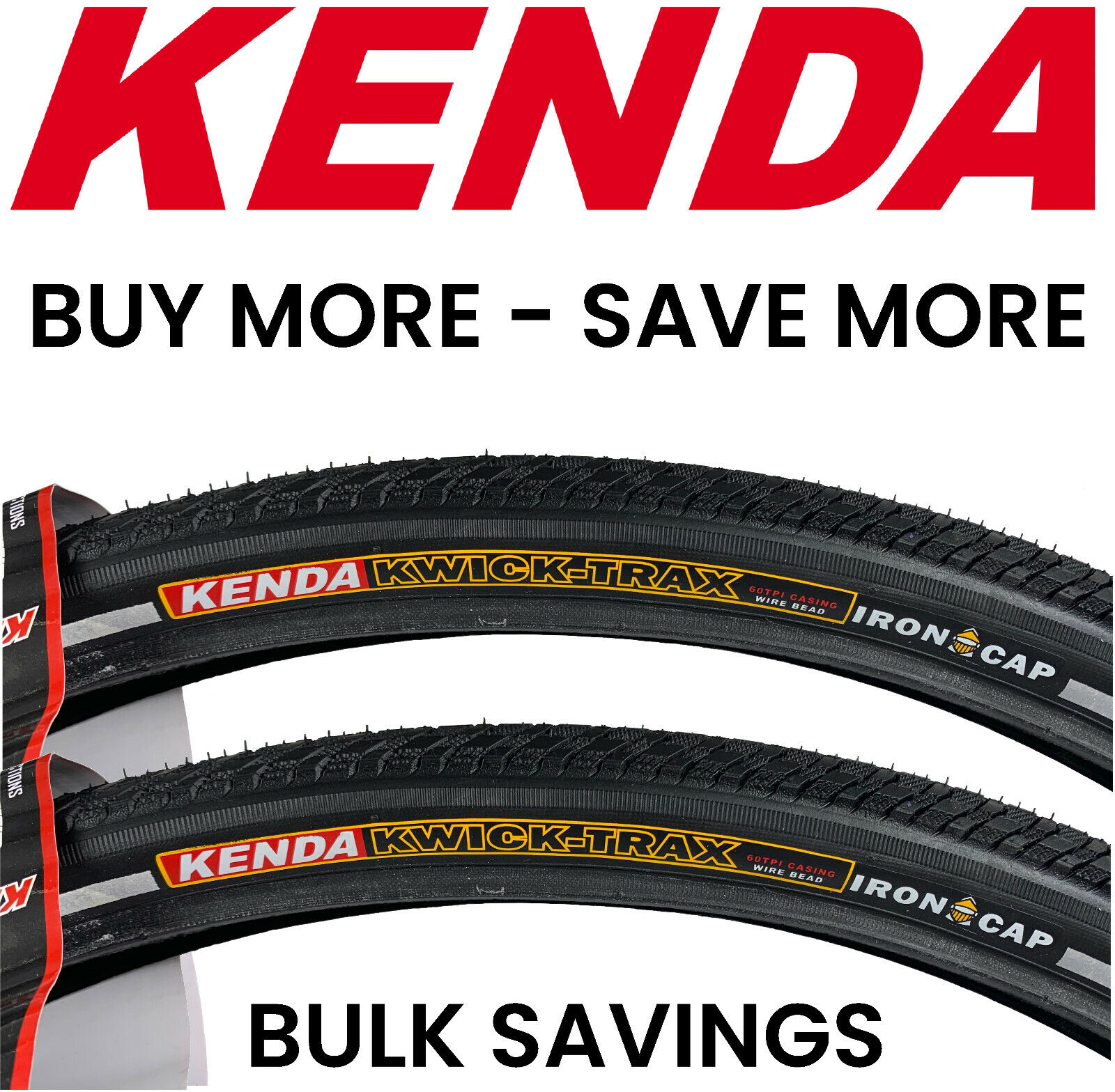 2PAK Kenda Kwick Trax 700 x 38c Road Hybrid Bike Tires Anti Puncture Reflective  Kenda 065W4N31