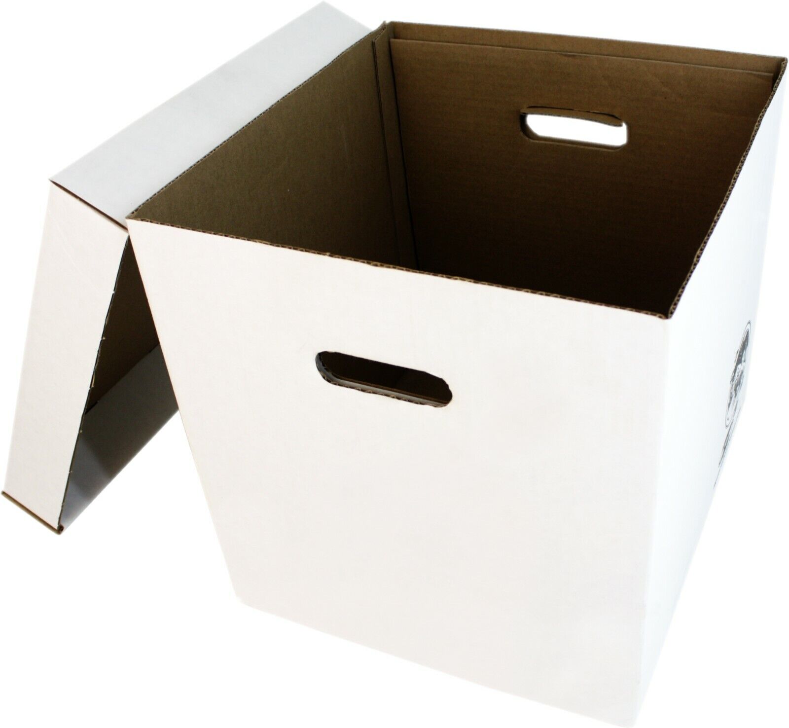 (10) 12" White Record Boxes with Lids - LP Vinyl Album 33rpm Cardboard Storage Square Deal Recordings & Supplies 12BC13 - фотография #3