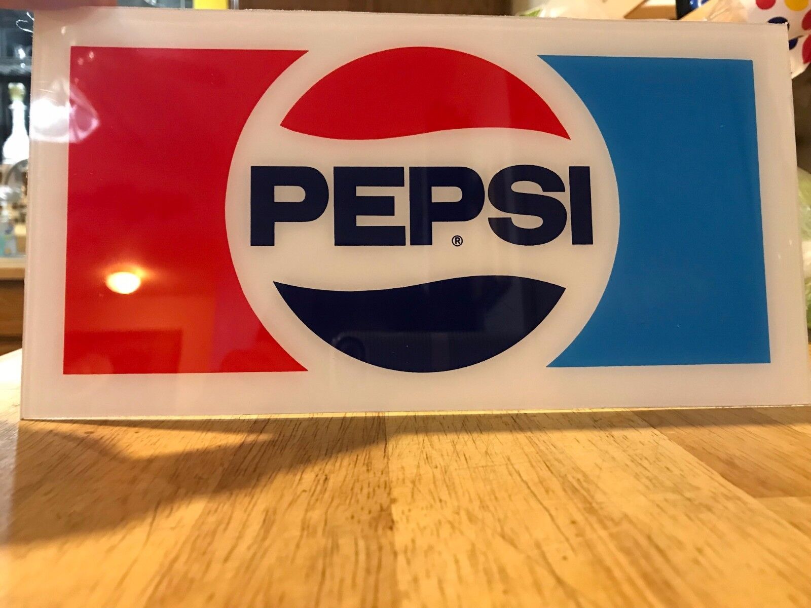 Vintage 1980's Pepsi Cola Small Plastic Insert 10"X 5 1/4" Pepsi Cola - фотография #3