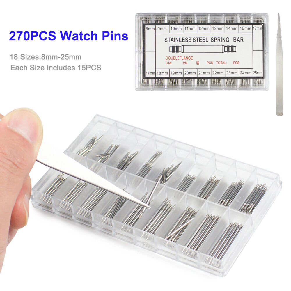 915pcs Watch Repair Kit Watchmaker Back Case Remover Opener Link Pin Spring Bar Zistel D45025 - фотография #7