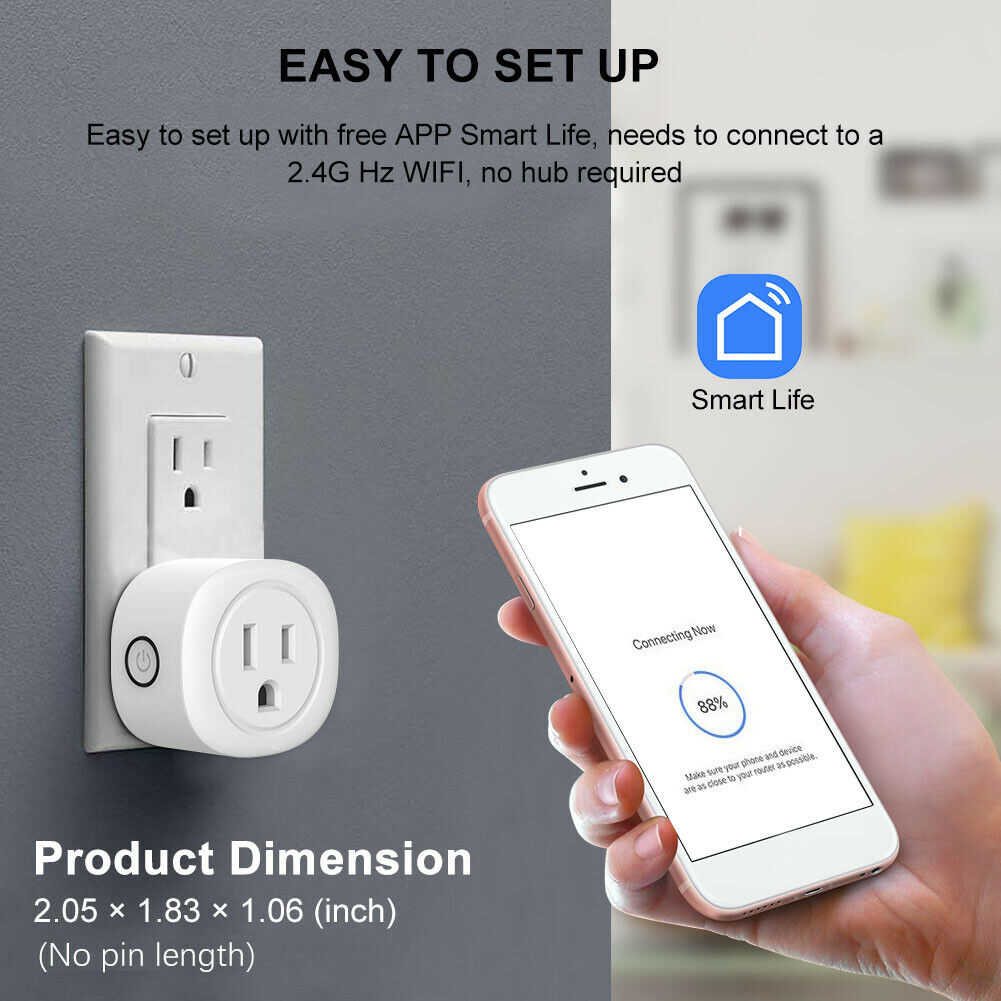 3Pack Smart WIFI Plug Switch Outlet Alexa Echo Google Home Remote Voice Control  Kootion Does Not Apply - фотография #5