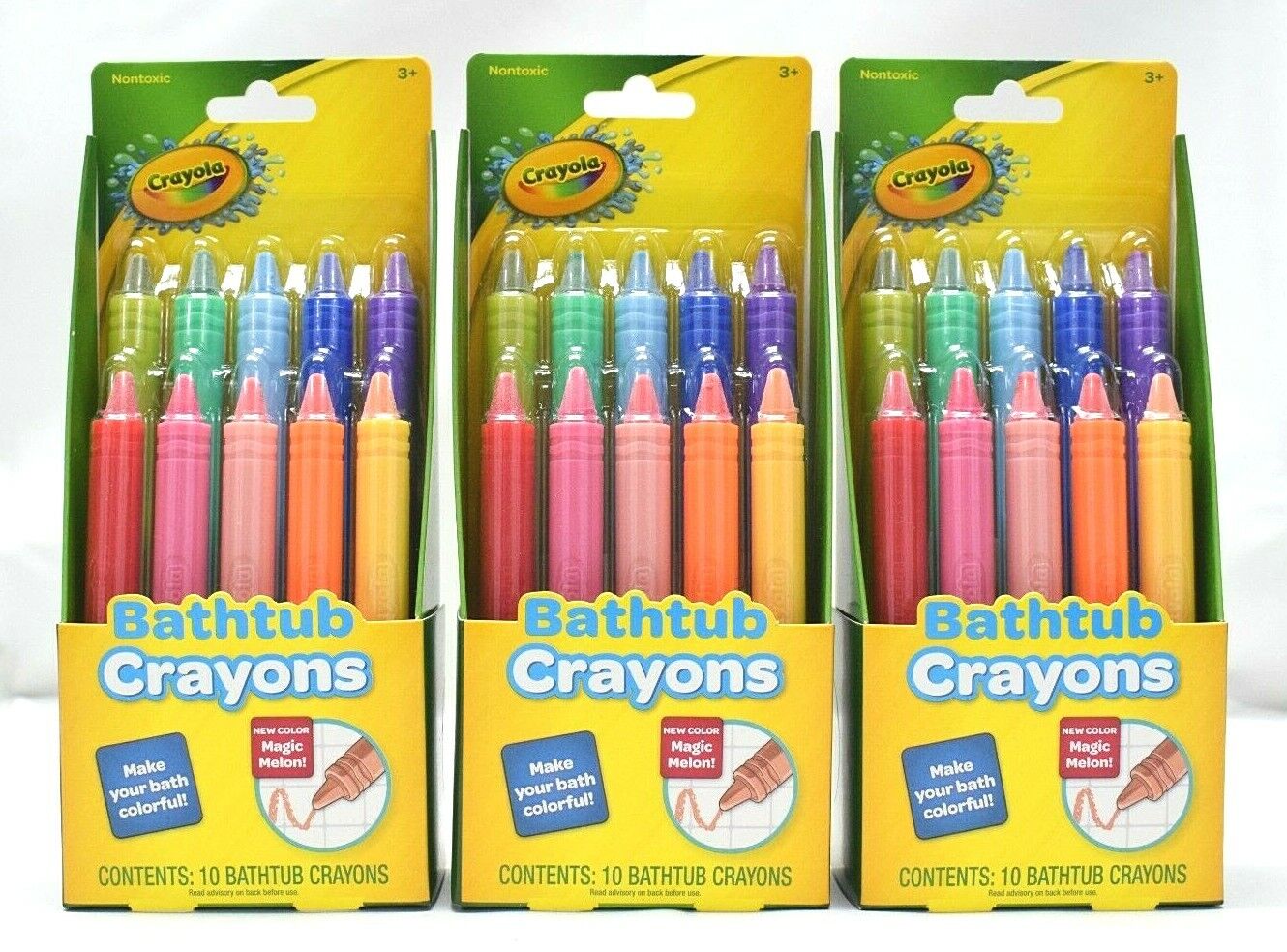 Crayola Bathtub Crayons, Ten Assorted Colors, Pack of Three Crayola CRY0050