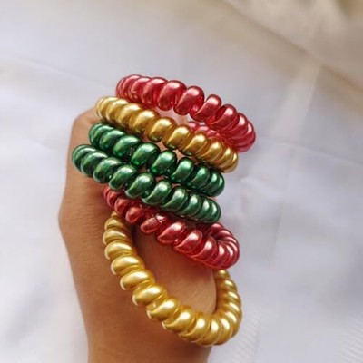  12PCS Christmas Hair Ties Spiral Hair Ties No Damage, ponytail holders  Does not apply Does Not Apply - фотография #3