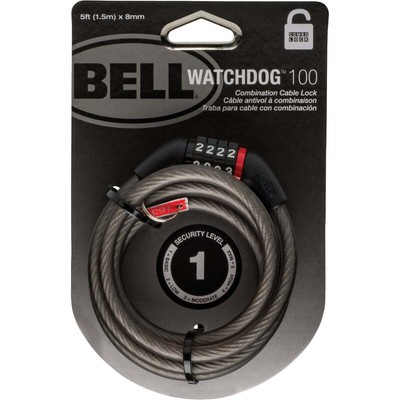Bell Sports Watchdog 5 Ft. x 8mm 4-Digit Preset Combination Bicycle Lock 7120954 Bell Sports 7120954