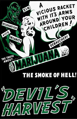 Vintage Anti-Marijuana Reefer Lot (6) 11 x 17 Reproduction Posters  Без бренда - фотография #4