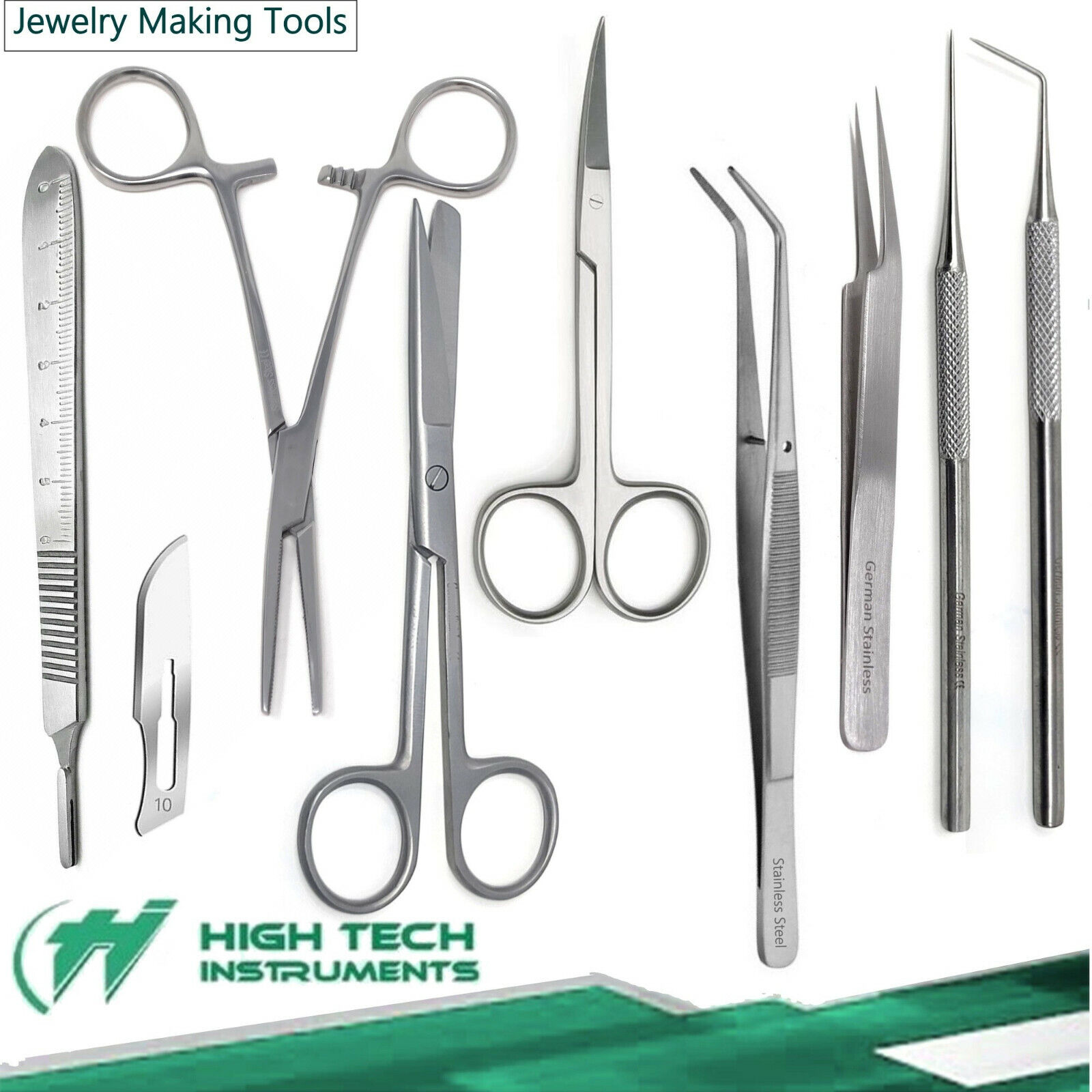 13 Pcs Jewelry Making Kit Pliers Repair Tool Craft Supplies Starter Fixing Set hti brand Does Not Apply - фотография #2