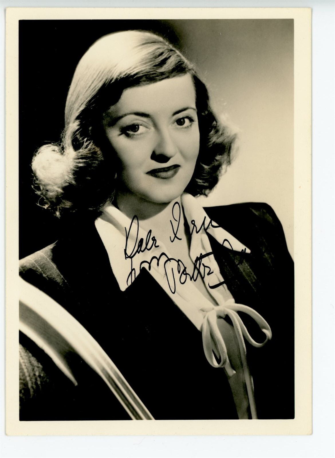 VINTAGE SIGNED ITEMS 2: BETTE DAVIS INSCRIBED STUDIO PORTRAITS 1 COLOR 1 B&W Без бренда - фотография #5