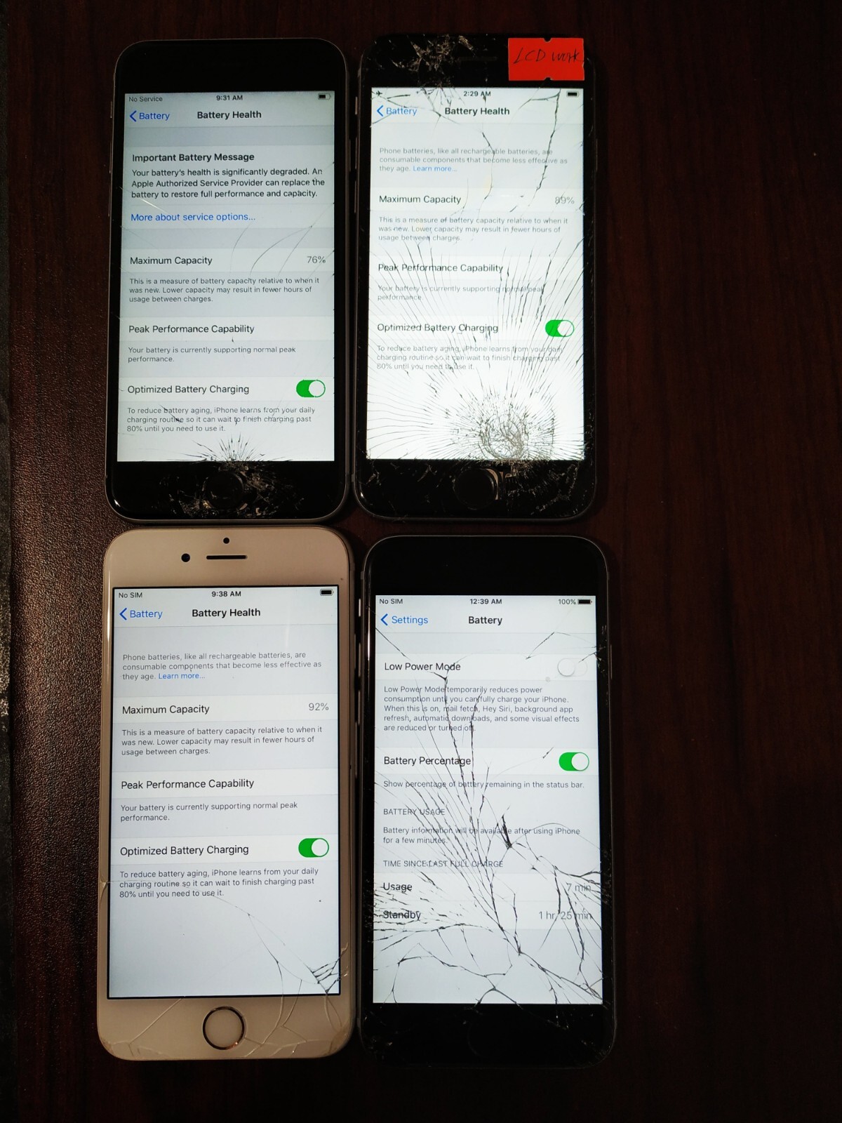 Lot of 4 Apple iPhone 6S 32GB ( Verizon/ T-Mobile  ) Silver for parts Apple Apple iPhone 6s - фотография #7