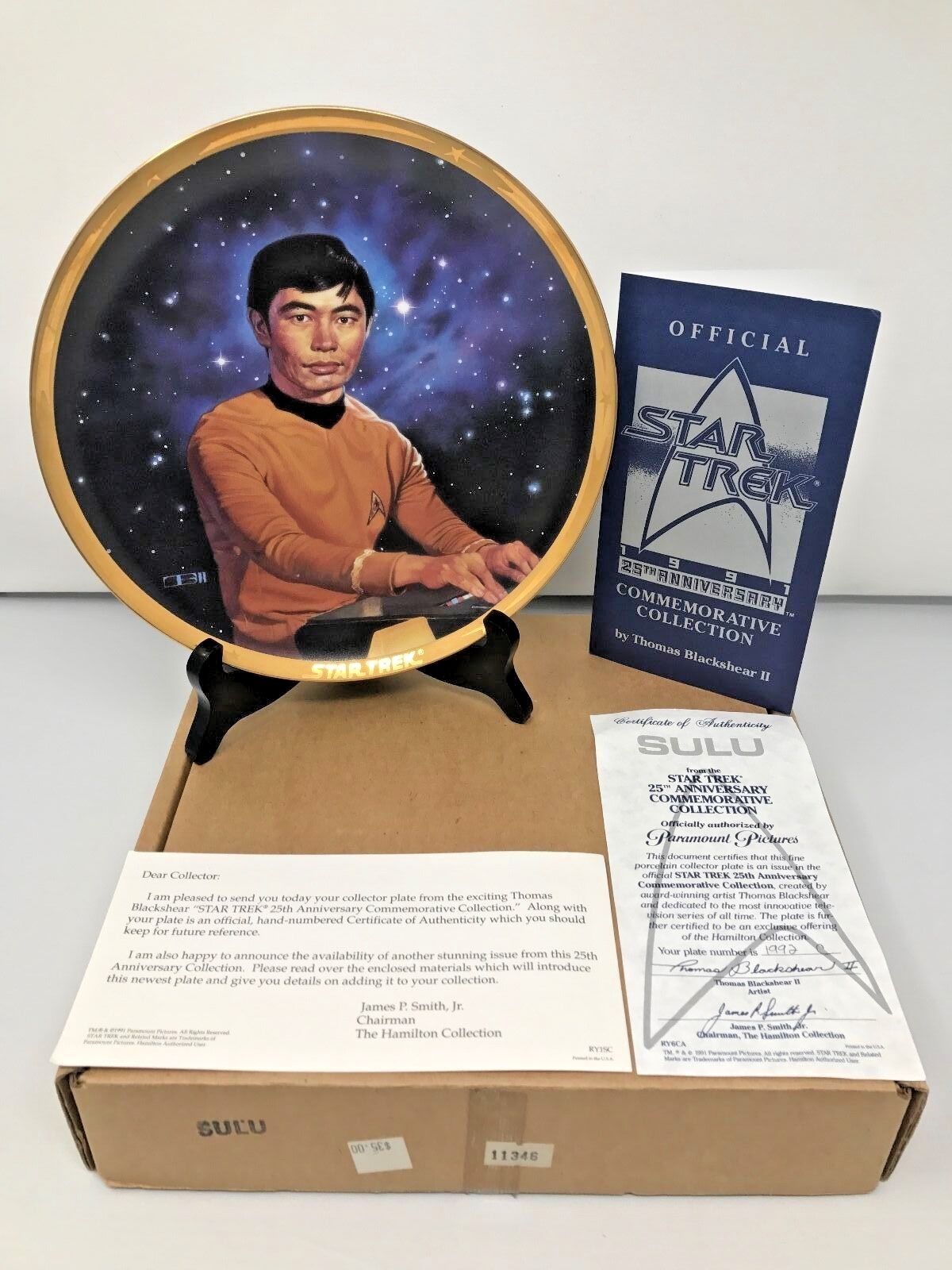Star Trek Hamilton 25th Anniversary Collection NINE (9) plate Set COAs + boxes Без бренда - фотография #9