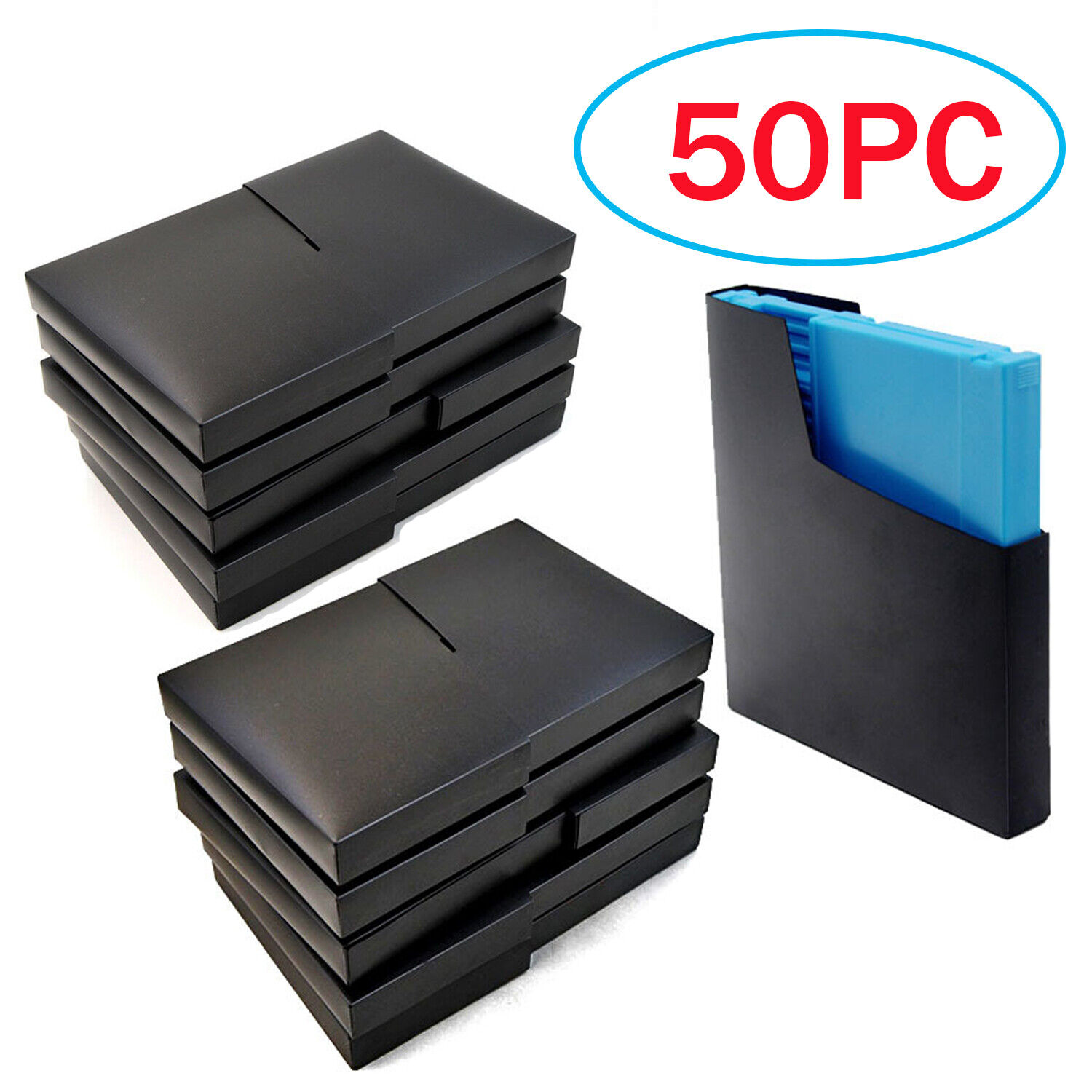 50PC Black Dust Covers For Nintendo NES Game Cartridge Sleeves Cases Plain Lots Unbranded NES