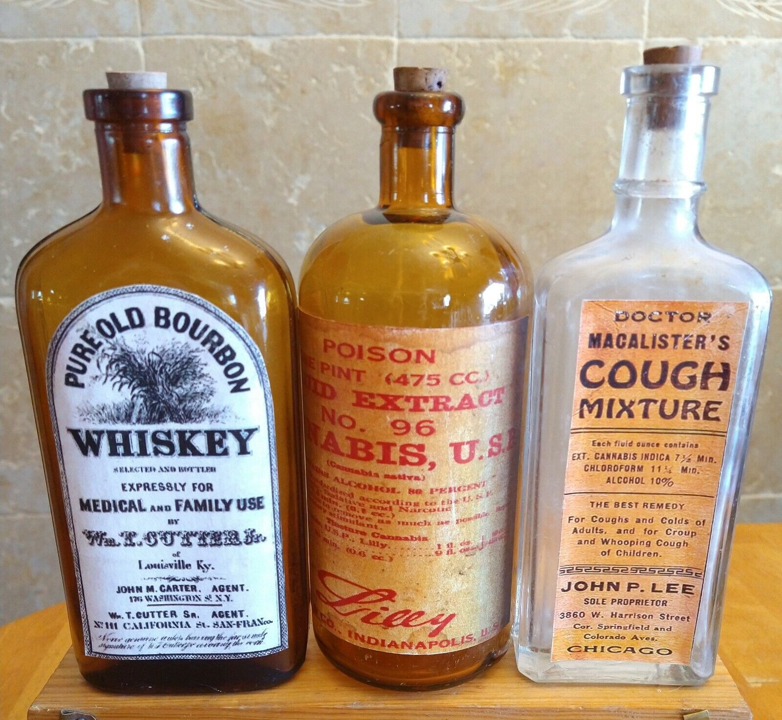Vintage Family Medicine Hand Crafted Bottles,Cannabis,Medical Whiskey,Macalister Без бренда