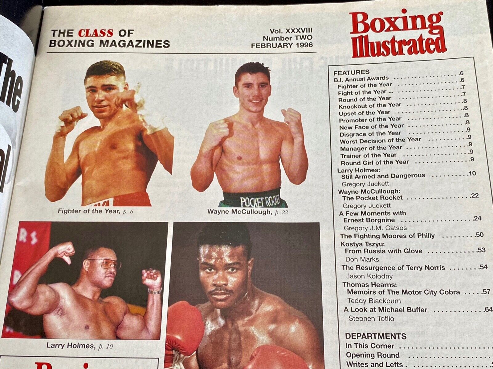 OSCAR DELA HOYA "FIGHER OF THE YEAR"- BOXING DIGEST (2/96) + BUDWEISER PROMO Boxing Digest & Budweiser - фотография #2