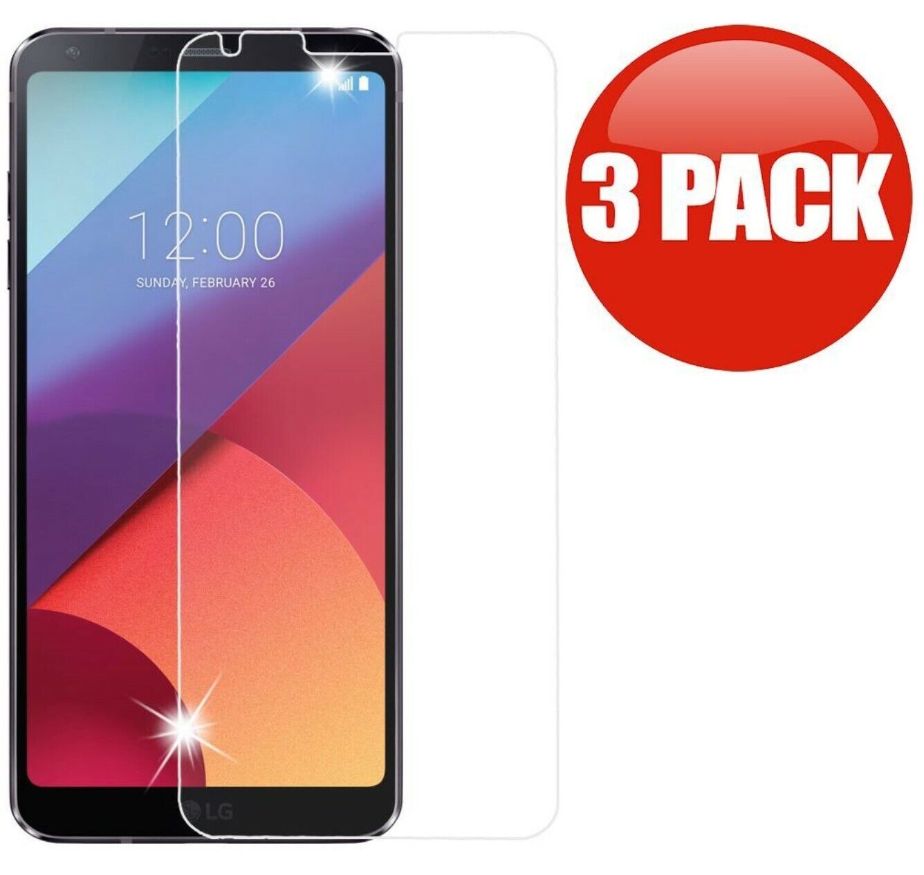 3-Pack Premium Tempered Glass Screen Protector For LG G6 Unbranded Does Not Apply