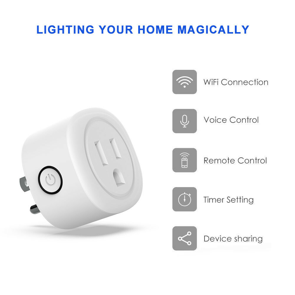 2Pack Wifi Smart Plug Remote Control Outlet Socket  Work w Alexa Echo Google  Kootion Does Not Apply - фотография #4