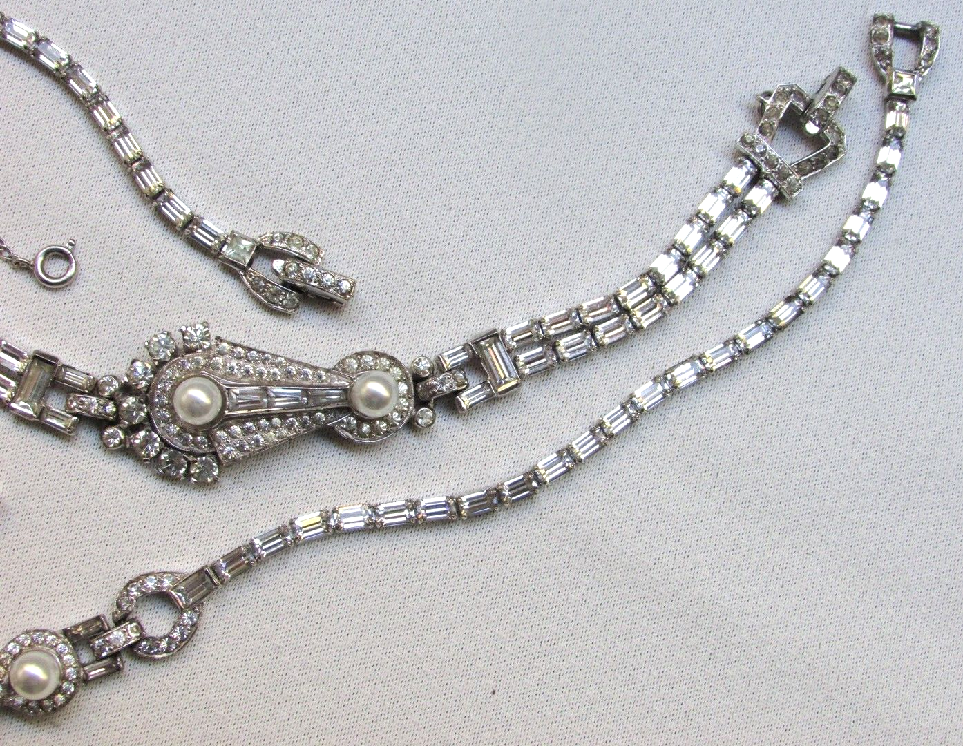 Vt 1940s Older Set Necklace Bracelet Single Earring MAZER BROS Signed Jomaz 694j Jomaz - фотография #3